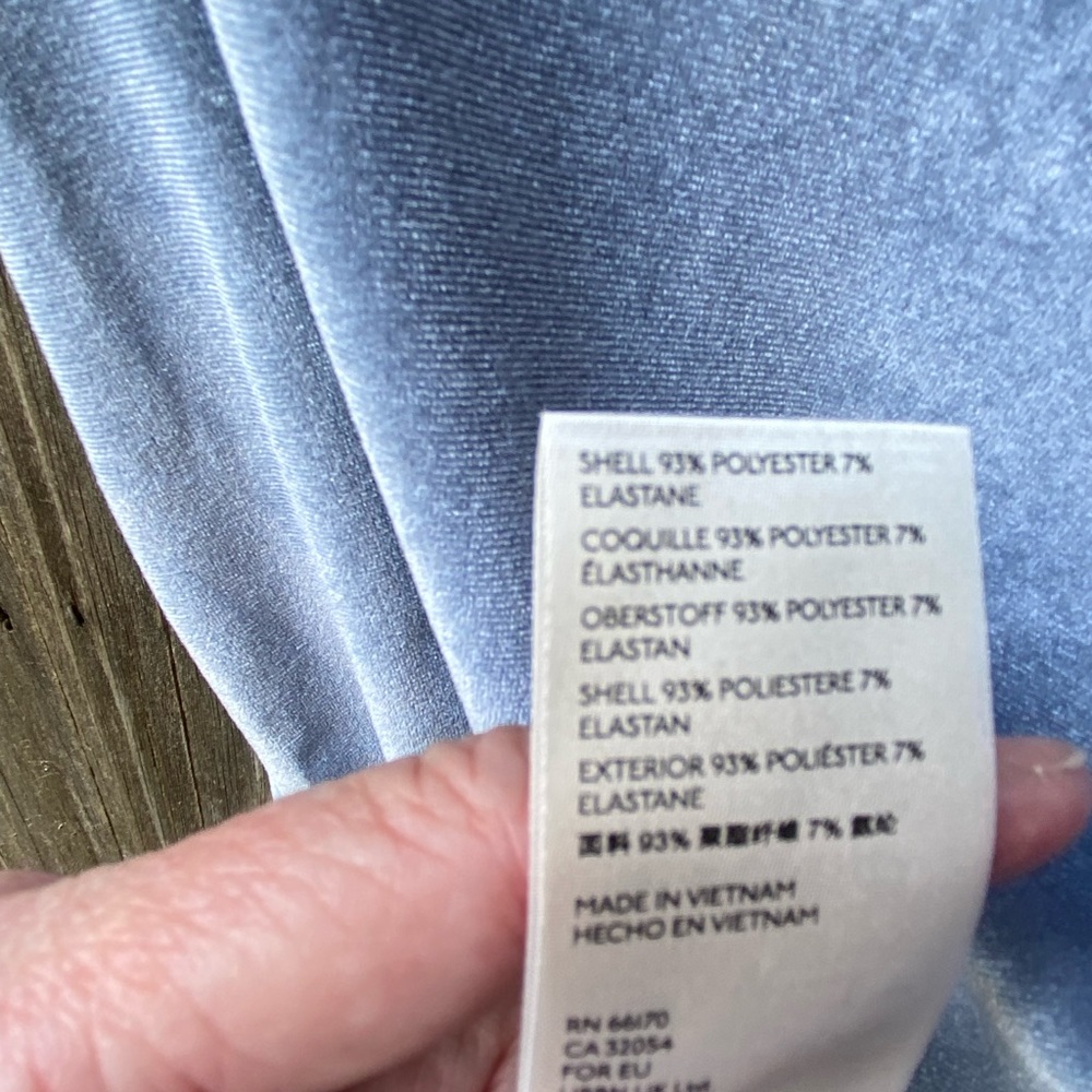 NWT Anthropologie Krisha icy blue short-sleeve turtleneck top size S - Picture 4 of 6